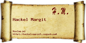 Hackel Margit névjegykártya